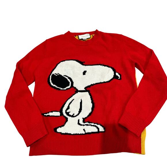Gucci Sweaters - Gucci Peanuts Snoopy Tiger Red Wool Sweater - Size Medium